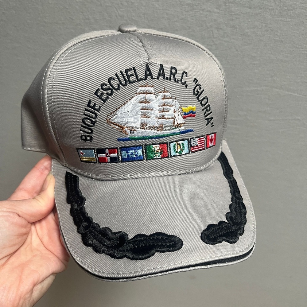 BUQUE ESCUELA A.R.C. "GLORIA" Colombian Navy Tall Ship Embroidered Officer Cap